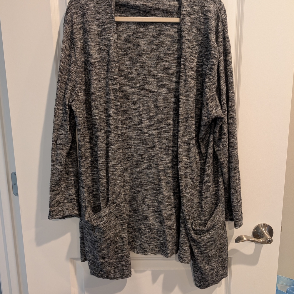 Madewell Charcoal Open-Front Cardigan